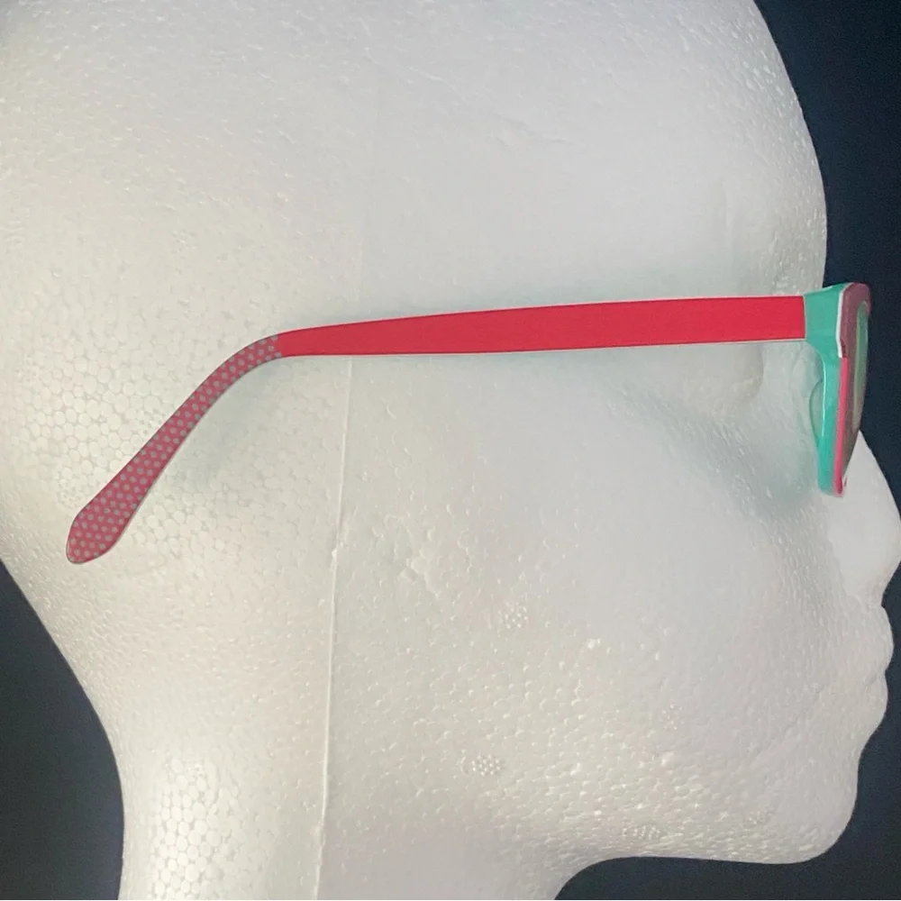 LULU GUINNESS LK009 Light Pink/Polka Dot Kids Eyeglasses Frame 48-16-130 EUC